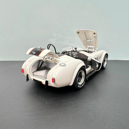 YX Car Model Shelby Cobra 427 S/C White No. 91 1:18 Diecast Model Car - premium collector scale model