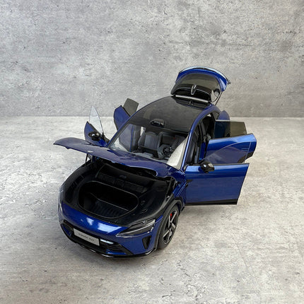 YX Car Model Xiaomi YU7 Blue 1:18 Diecast Model Car - premium collector scale model