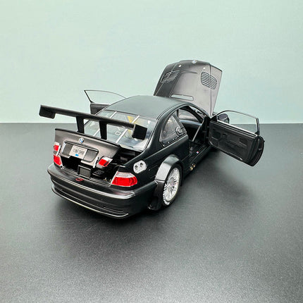 DCM BMW M3 GTR E46 Black Warrior 1:18 Diecast Model Car - scale model for display