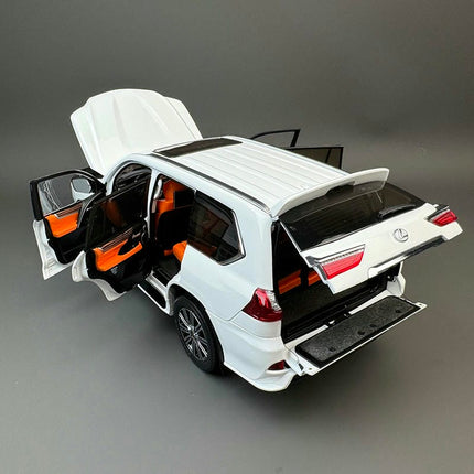 LCD Model Lexus LX570 White 1:18 Diecast Model Car - showroom-quality model replica