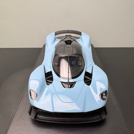GT Spirit Aston Martin Valkyrie GT915 Silver 1:18 Resin Model Car - studio product photo of the scale model
