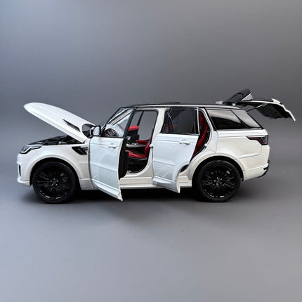 Whelart Land Rover Range Rover Sport White 1:18 Diecast Model Car - showroom-quality model replica