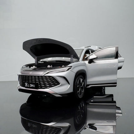 Original Model BYD Song L DM-i 2025 Ice Amber Blue 1:18 Diecast Model Car - fine detailed model replica