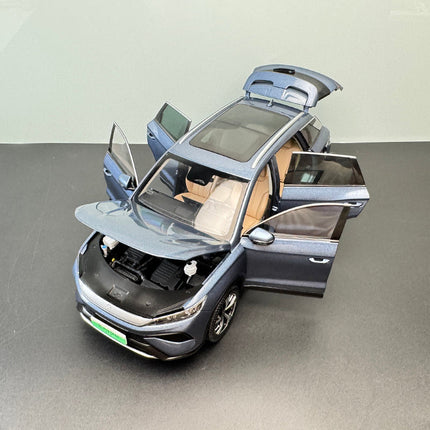 YX Car Model BYD Song PRO DMi SUV Blue 1:18 Diecast Model Car - detailed die-cast style model