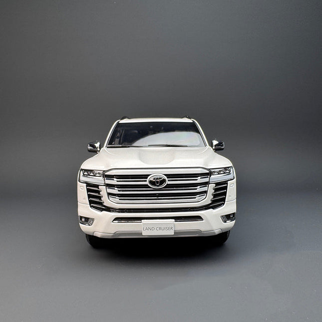 LCD Model Toyota Land Cruiser LC300 ZX Black 1:18 Diecast Model Car - studio product photo of the scale model