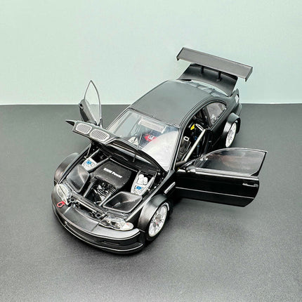 DCM BMW M3 GTR E46 Black Warrior 1:18 Diecast Model Car - detailed die-cast style model