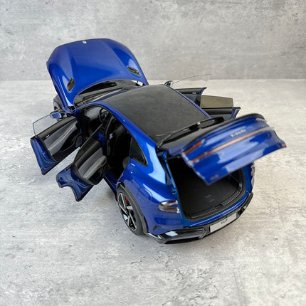 YX Car Model Xiaomi YU7 Blue 1:18 Diecast Model Car - scale model for display