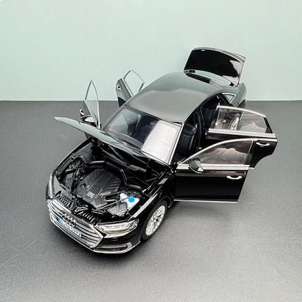 Norev Audi A8L 2017 Black 1:18 Diecast Model Car - scale model for display