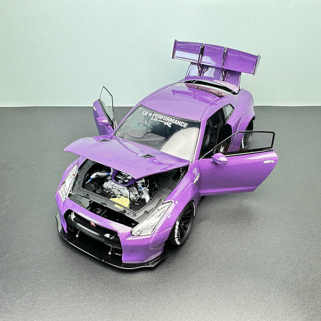 PGM Nissan LB GTR R35 Liberty Walk 1:18 Diecast Model Car - detailed collector display model