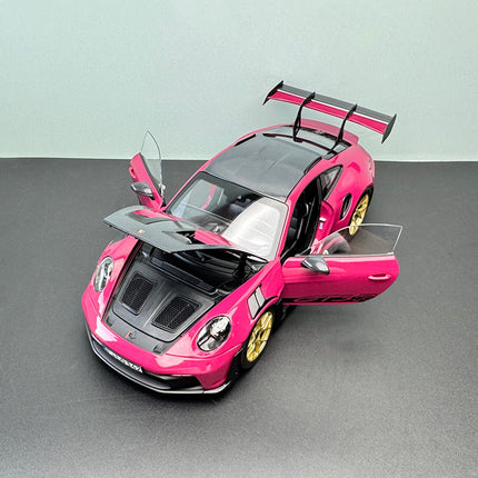 Norev Porsche 911 GT3 RS Rose Red 1:18 Diecast Model Car - detailed die-cast style model