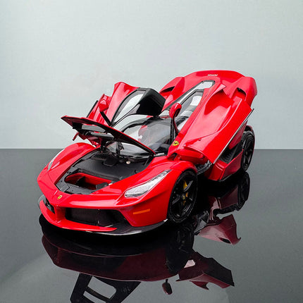 BBR Ferrari LaFerrari Rosso Corsa / Black Hood 1:18 Diecast Model Car - premium collector scale model
