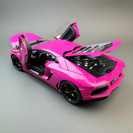 AutoArt Lamborghini Aventador LP700-4 Pink 74660 1:18 Diecast Model Car - collector edition scale model