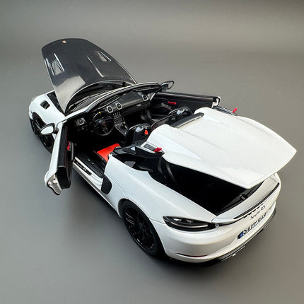 Norev Porsche Spyder RS 718 White 1:18 Diecast Model Car - premium collector scale model