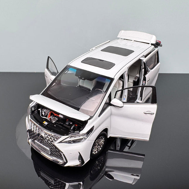 YX Car Model Lexus LM300H LM White 1:18 Diecast Model Car - detailed collector display model