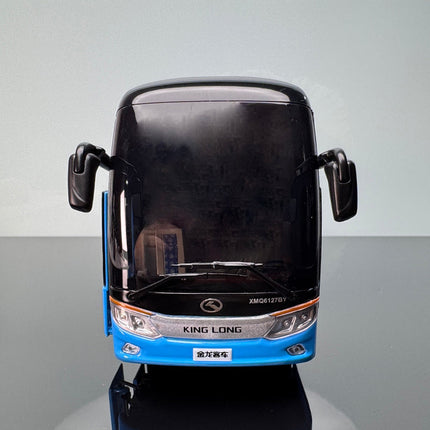 King Long Longwei II Bus Deep Blue 1:38 Diecast Model Bus - detailed die-cast style model