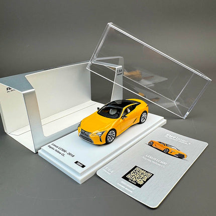 Almost Real Lexus LC500 2018 Yellow 1:64 Diecast Model Car - detailed die-cast style model