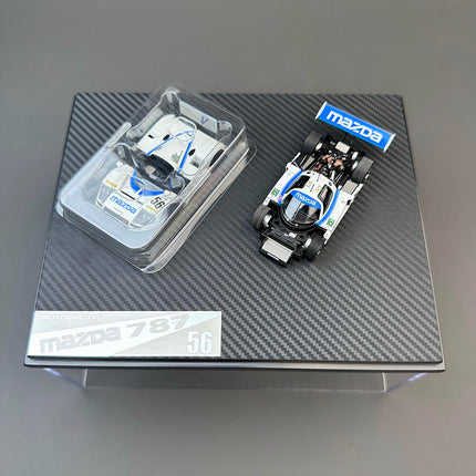 Motorhelix Mazda 787B #56 1991 Blue White 1:64 Diecast Model Car - scale model collectible piece