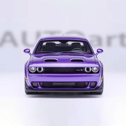 AutoArt Dodge Challenger SRT 2023 Purple 1:18 Diecast Model Car - collectible scale model car