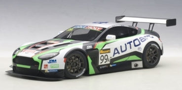 1:18 scale diecast race car model with AUTOart livery, large rear wing and detailed decals