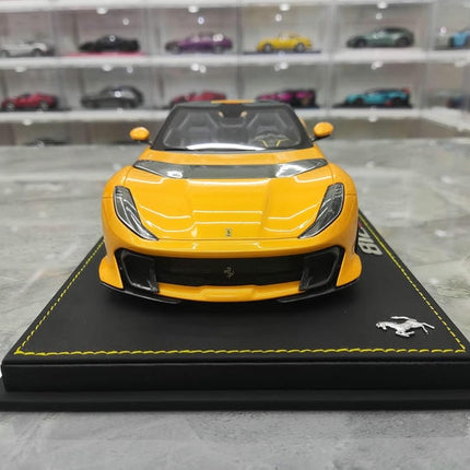 BBR Ferrari 812 Competizione Leclerc Yellow 1:18 Resin Model Car - scale model for display