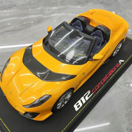 BBR Ferrari 812 Competizione Leclerc Yellow 1:18 Resin Model Car - detailed die-cast style model