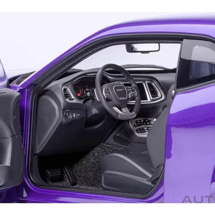 AutoArt Dodge Challenger SRT 2023 Purple 1:18 Diecast Model Car - scale model collectible piece