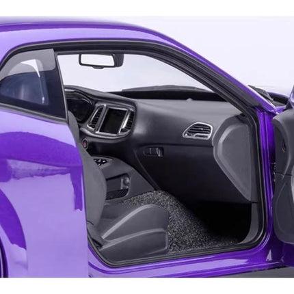 AutoArt Dodge Challenger SRT 2023 Purple 1:18 Diecast Model Car - collector edition scale model