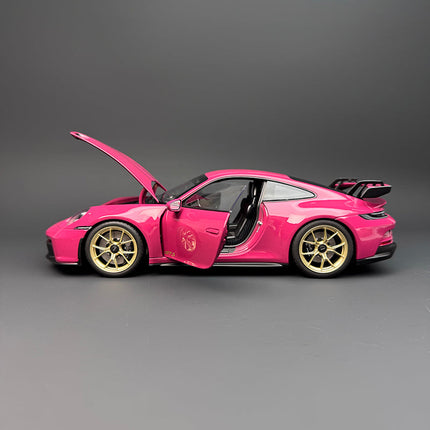 Norev Porsche 911 GT3 Rose Red 1:18 Diecast Model Car - detailed die-cast style model