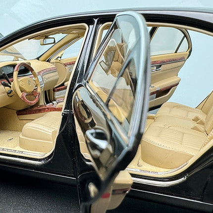 MH Mercedes-Benz S600L W221 Black 1:18 Diecast Model Car - showroom-quality model replica