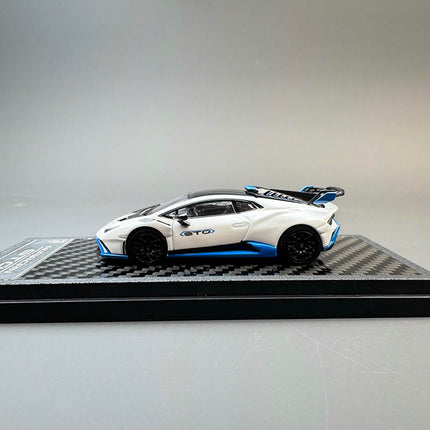 LCD Model Lamborghini Huracan STO Purple 1:64 Diecast Model Car - showroom-quality model replica