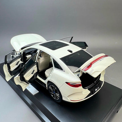 OEM BYD Qin L EV White 1:18 Diecast Model Car - detailed die-cast style model
