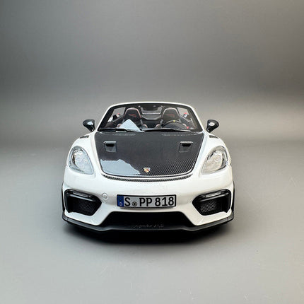 Norev Porsche Spyder RS 718 White 1:18 Diecast Model Car - collectible scale model car