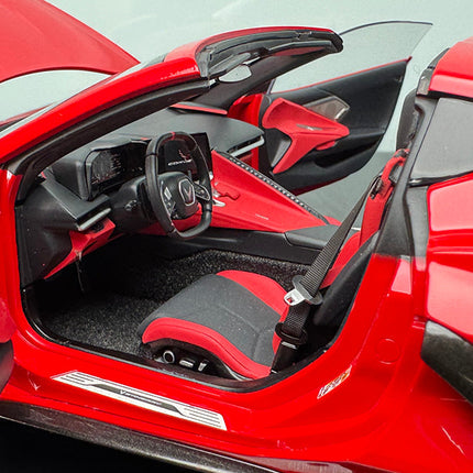 AutoArt Chevrolet Corvette C8 Red 1:18 Diecast Model Car - collector edition scale model
