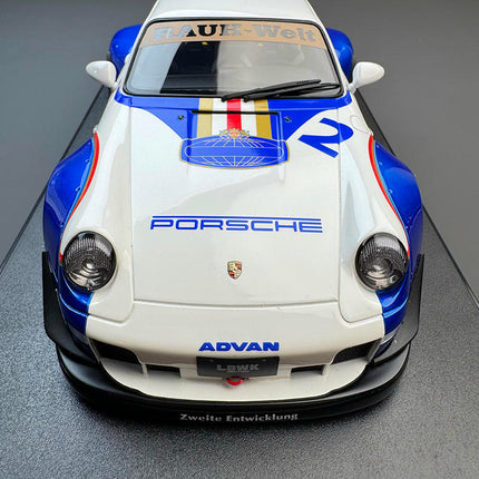 GT Spirit Porsche 911 (993) RWB x Liberty Walk White 1:18 Diecast Model Car - fine detailed model replica