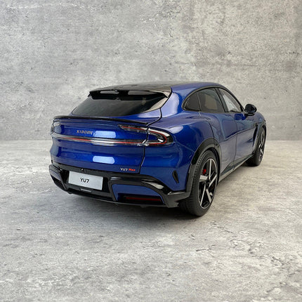 YX Car Model Xiaomi YU7 Blue 1:18 Diecast Model Car - detailed die-cast style model
