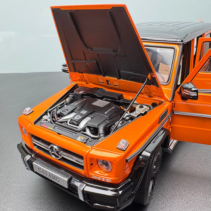 Almost Real Mercedes-Benz G63 2017 Orange 1:18 Diecast Model Car - detailed die-cast style model