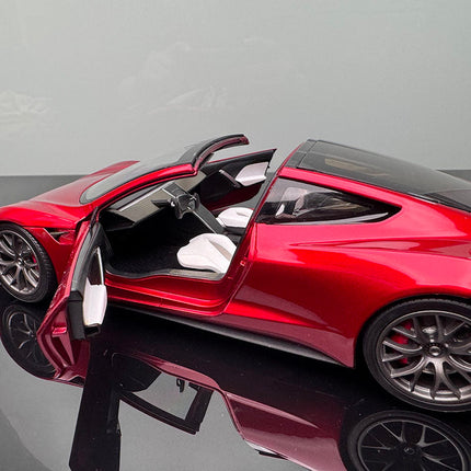 YX Car Model Tesla Roadster Red 1:18 Diecast Model Car - detailed die-cast style model