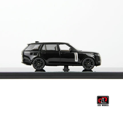 LCD Model Range Rover Black Full-Open With Acrylic Display 1:43 Diecast Model Car - premium collector scale model