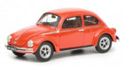 Red diecast model car Volkswagen Beetle 1:18 scale, classic compact design