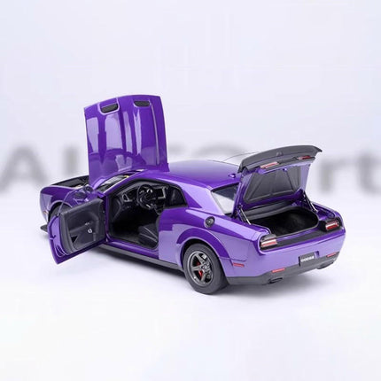 AutoArt Dodge Challenger SRT 2023 Purple 1:18 Diecast Model Car - detailed die-cast style model