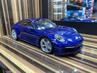 Minichamps Porsche 911 Carrera 4S 2019 1:18 Resin Model Blue - detailed collector display model