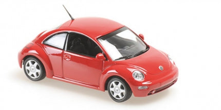 Red Volkswagen Beetle 1:18 diecast model car with detailed exterior on white background