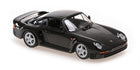Black diecast Porsche 959 model car with detailed wheels and rear spoiler