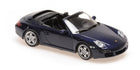 1:18 scale diecast blue Porsche convertible model car with detailed wheels and interior