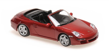 Red Porsche convertible diecast model car in 1:18 scale with detailed interior