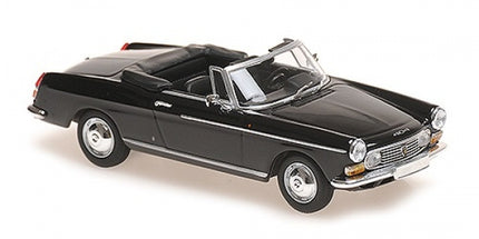 1:18 scale black diecast convertible model car with chrome detailing and open top