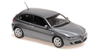 1:18 scale diecast grey hatchback model car with detailed wheels and sleek design