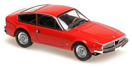 Red diecast model car in 1:18 scale, classic coupe design, collectible miniature vehicle