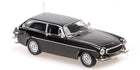 1:18 scale diecast black classic station wagon model car with chrome details