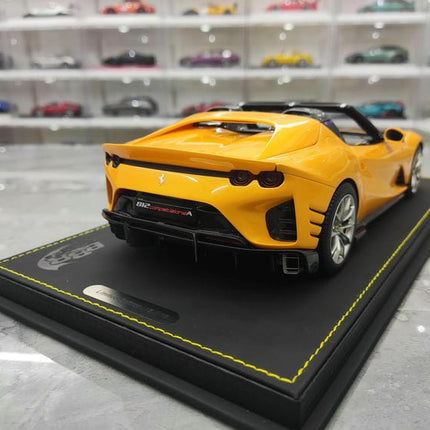 BBR Ferrari 812 Competizione Leclerc Yellow 1:18 Resin Model Car - scale model collectible piece